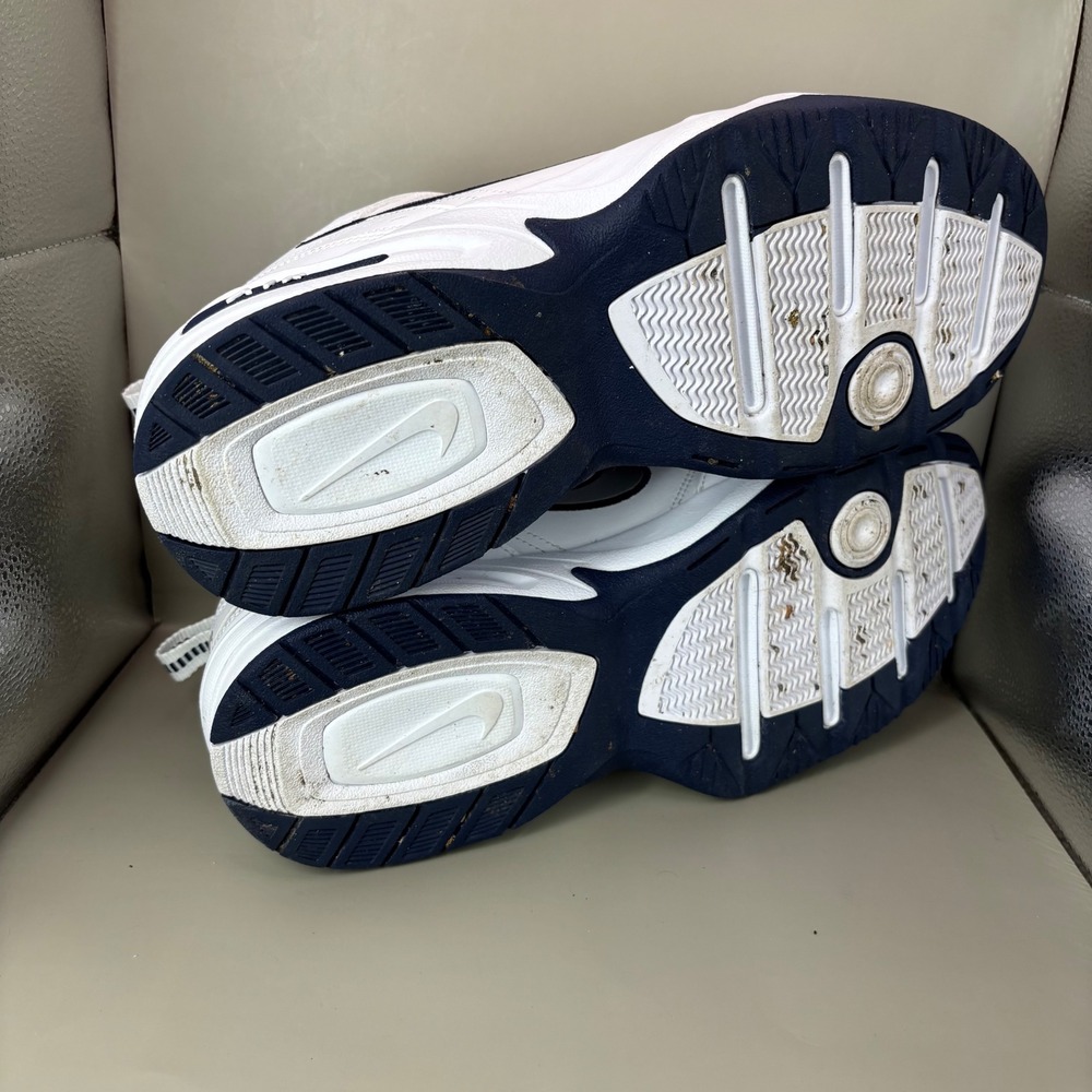 Nike Air Monarch IV White Midnight Navy Wide 4E Training Shoes 416355-102 Men 14 - Picture 7 of 7
